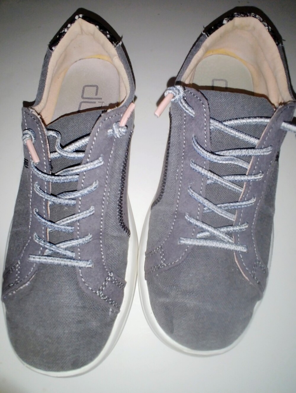 Hey Dude Casual Gray Lace-Up Sneakers